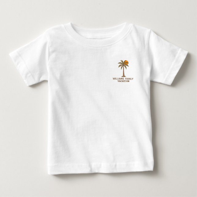 T-shirt Pour Bébé Cute Summer Trip Toddler Family Vacation  (Devant)