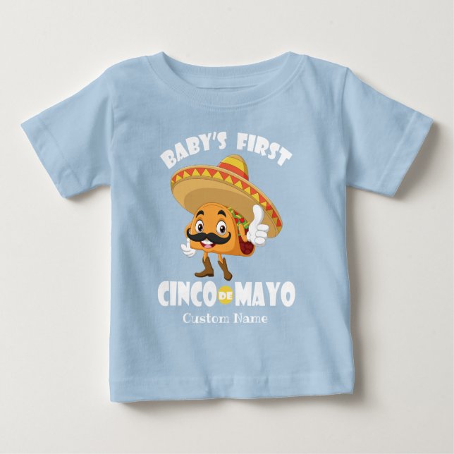 T-shirt Pour Bébé Cute Taco WHTXT Premier Cinco de Mayo pour bébé (Devant)