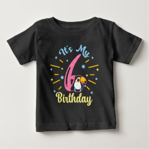 T-shirt Pour Bébé Cute Toucan 6e anniversaire 6 ans fille de naissan