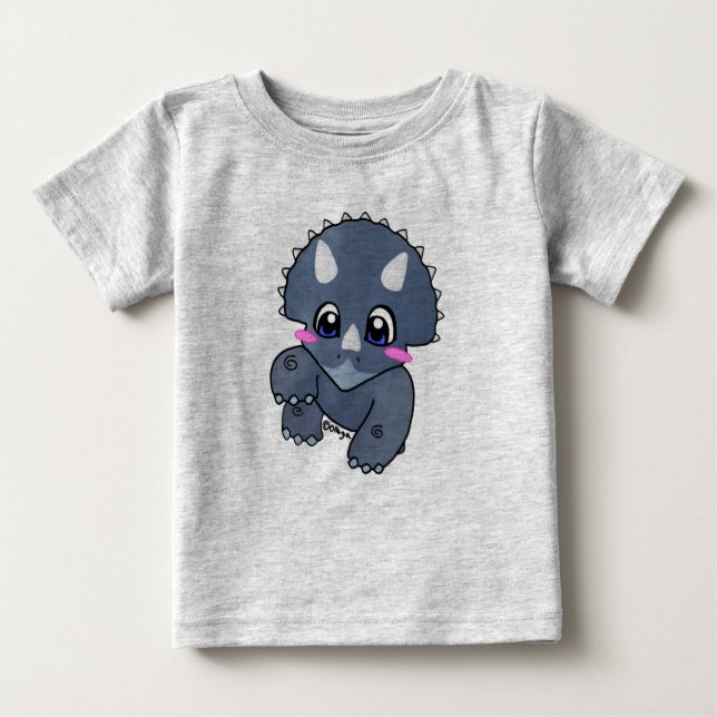 T-shirt Pour Bébé Cute triceratops (Devant)
