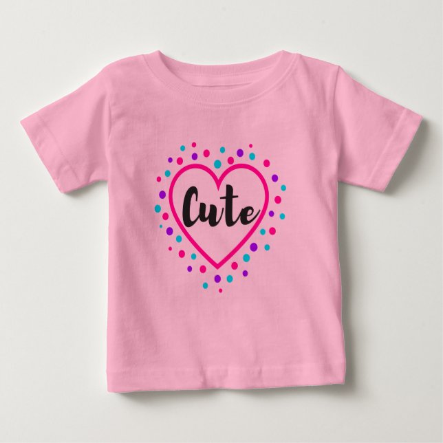 T-shirt Pour Bébé Cute Tutu (Devant)