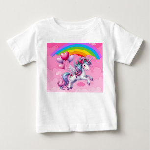 T-shirt Pour Bébé Cute Unicorn.