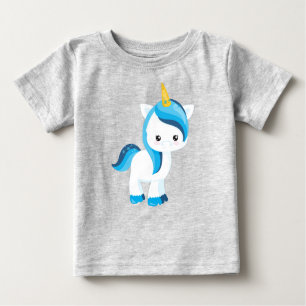 T-shirt Pour Bébé Cute Unicorn, Hiver, Flammes de neige, Magique Uni