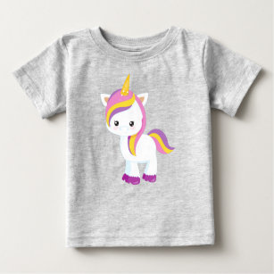 T-shirt Pour Bébé Cute Unicorn, Little Unicorn, Kawaii Unicorn