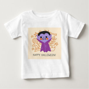 T-shirt Pour Bébé Cute Vampire Dracula Halloween