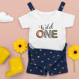 T-shirt Pour Bébé Cute Wild Un 1er anniversaire
