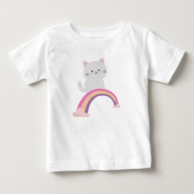 T-shirt Pour Bébé Cutie Kitten Chat (Devant)