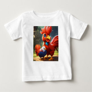 T-shirt Pour Bébé Cutie Q Rooster Rumble : Bataille de l'adorable Fi