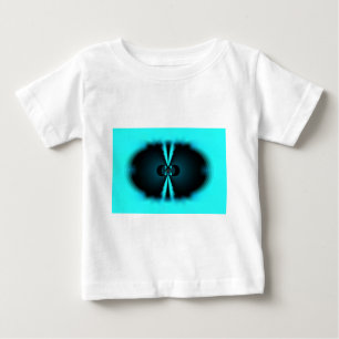 T-shirt Pour Bébé Cyan et Black Abstrait Art Print