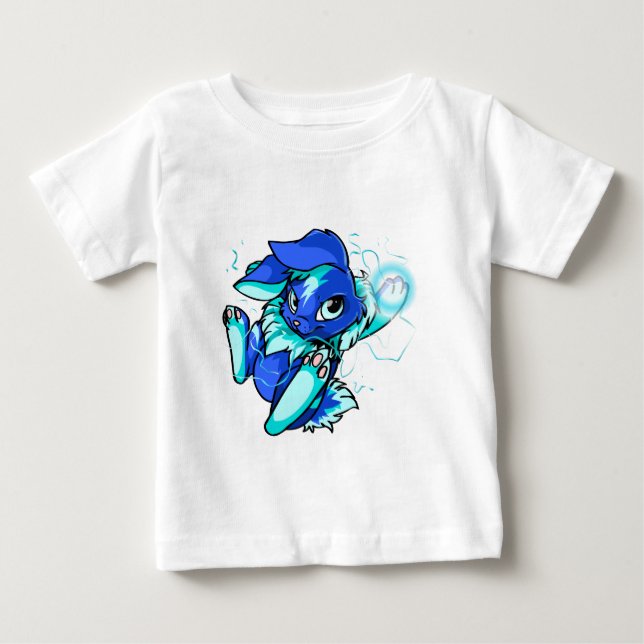 T-shirt Pour Bébé Cybunny jaune avec étoiles (Devant)