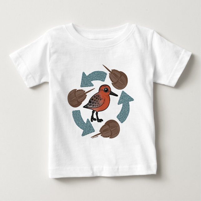 T-shirt Pour Bébé Cycle de Crabe-Noeud (Devant)