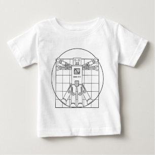 T-shirt Pour Bébé Da Vinci Vitruvian Robot