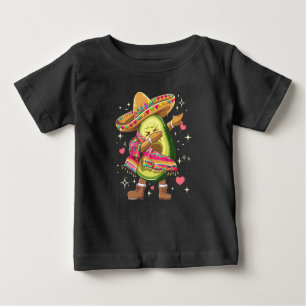 T-shirt Pour Bébé Dabbing Avocado Cinco De Mayo Drôle Poncho Mexicai
