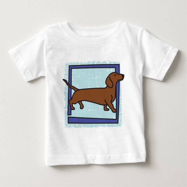 T-shirt Pour Bébé Dachshund (Devant)