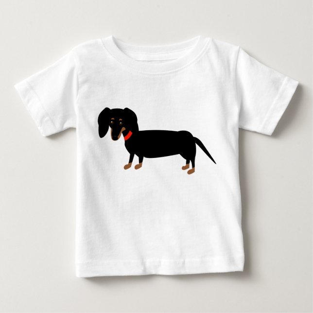 T-shirt Pour Bébé Dachshund (Devant)