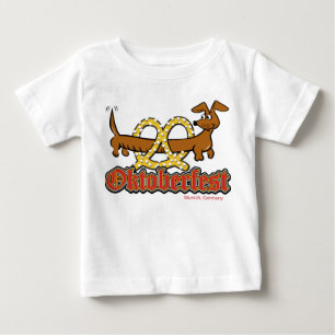 T-shirt Pour Bébé Dachshund et Bretzel d'Oktoberfest