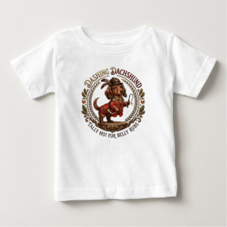 T-SHIRT POUR BÉBÉ DACHSHUND FRINGANT