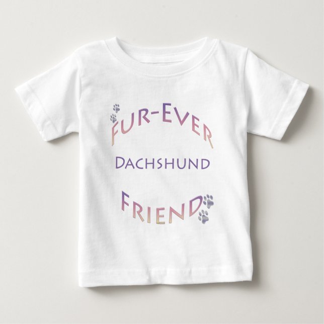 T-shirt Pour Bébé Dachshund Furever (Devant)
