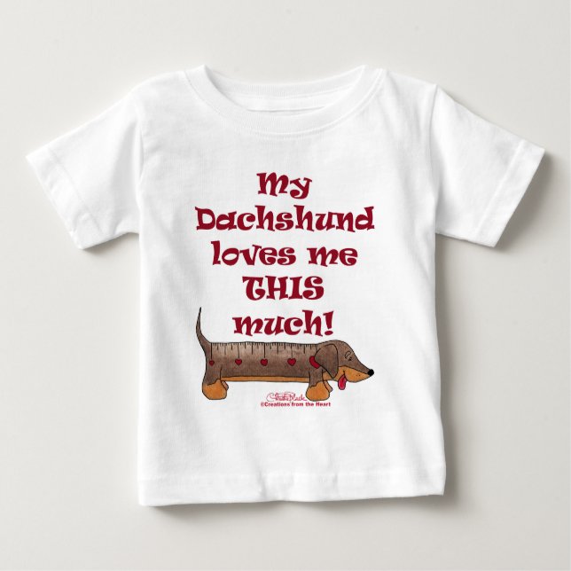T-shirt Pour Bébé Dachshund Love Meter (Devant)