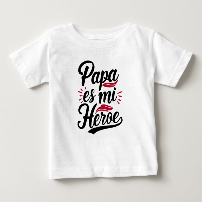 T-shirt Pour Bébé Dad is my hero (Devant)