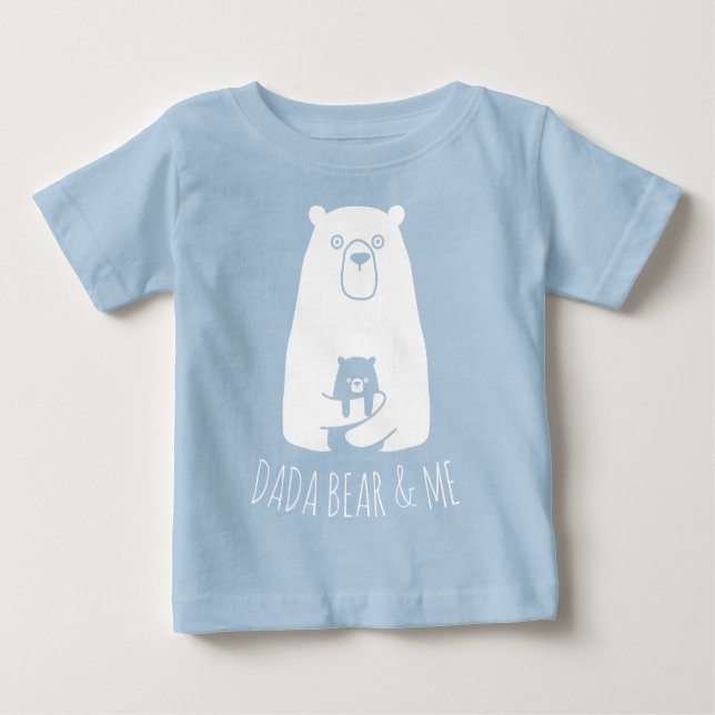 T-shirt Pour Bébé DADA BEAR & ME | Papa Enfants Fils Fils Ours Dada (Devant)