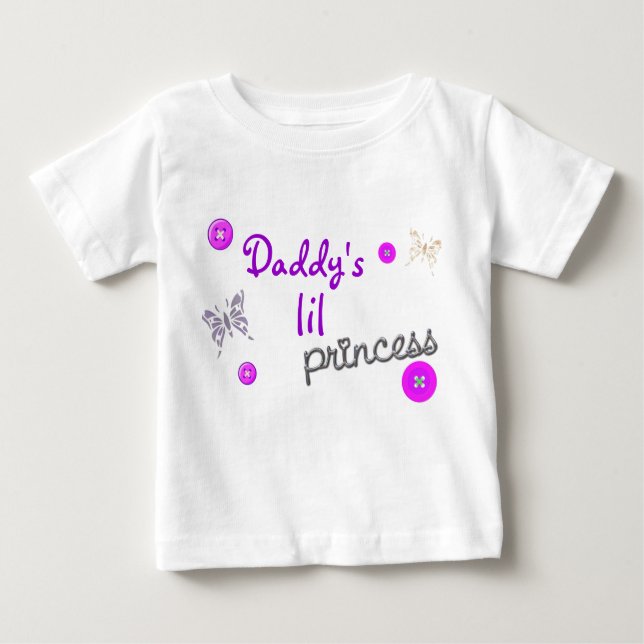T-shirt Pour Bébé Daddy lil princess (Devant)