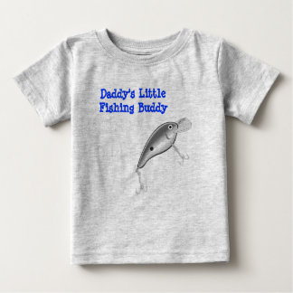 T-shirt Pour Bébé Daddy Little Fishing Buddy Lure Design