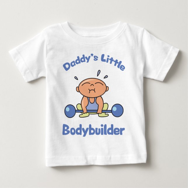 T-shirt Pour Bébé Daddy Petit Bodybuilder Enfants Sport Bodybuilding (Devant)