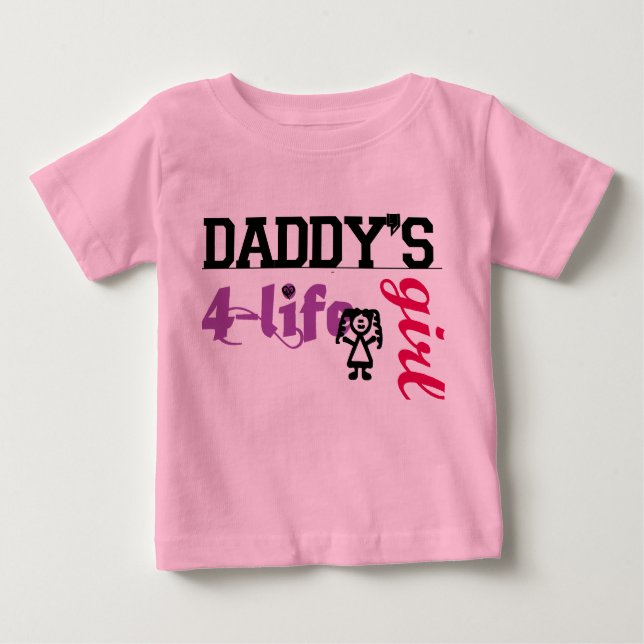 T-shirt Pour Bébé Daddys Girl for life (Devant)