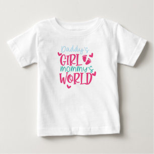 T-shirt Pour Bébé Daddys Girl Mommys World