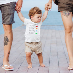 T-shirt Pour Bébé Daddy's Little Fishing Buddy