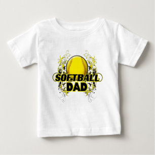 T-shirt Pour Bébé Dads de softball (croix).png