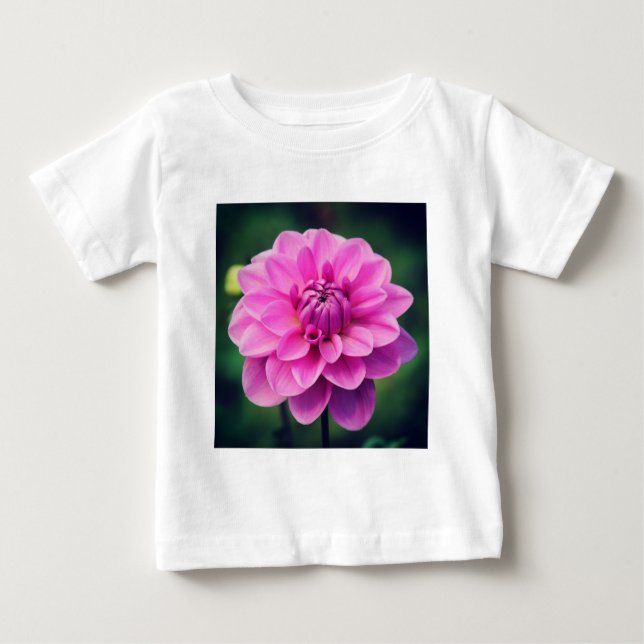 T-shirt Pour Bébé Dahlia rose (Devant)