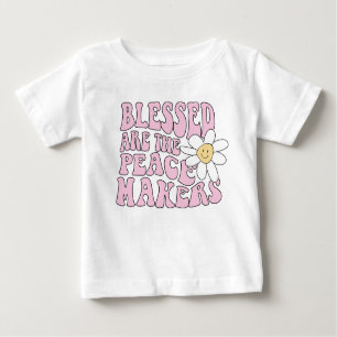 T-shirt Pour Bébé Daisy et les artisans de la paix Slogan