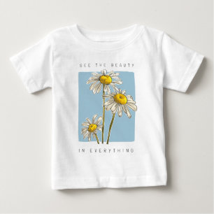 T-shirt Pour Bébé Daisy Flowers Beauté Slogan