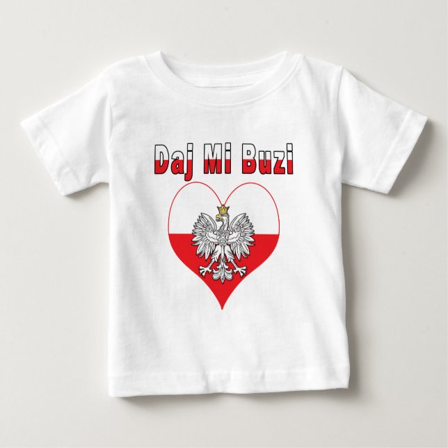 T-shirt Pour Bébé Daj Mi Buzi Eagle Heart (Devant)