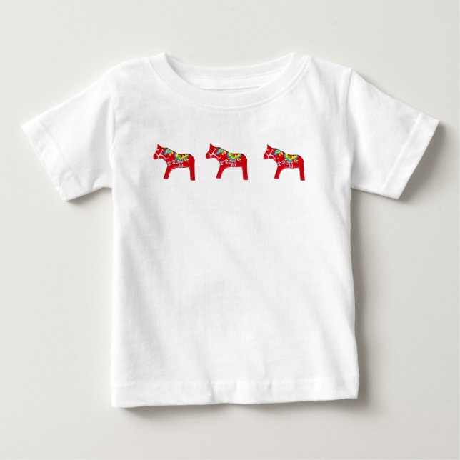 T-shirt Pour Bébé Dala Horse (Devant)
