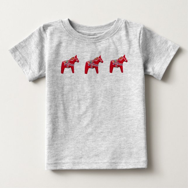 T-shirt Pour Bébé Dala Horse Baby Romper (Devant)