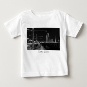 T-shirt Pour Bébé Dallas Soirée Marche Niveaux de gris