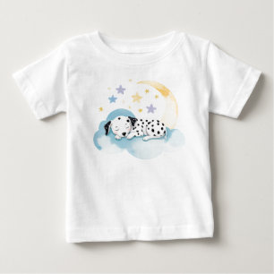 T-shirt Pour Bébé Dalmatien chiot mignon sur la Lune -
