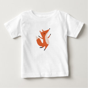 T-shirt Pour Bébé Dancing Fox Cute Art