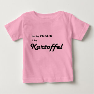 T-shirt Pour Bébé Danish Kartoffel "You Say Potato" saying