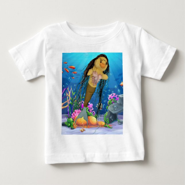T-shirt Pour Bébé Danni la Sirène  (Devant)