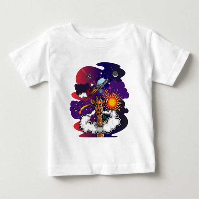 T-shirt Pour Bébé Dans Les Étoiles (Devant)