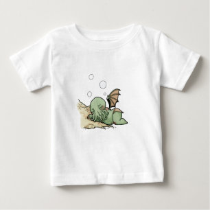 T-shirt Pour Bébé Dans sa maison chez R'lyeh Cthulhu mort attend