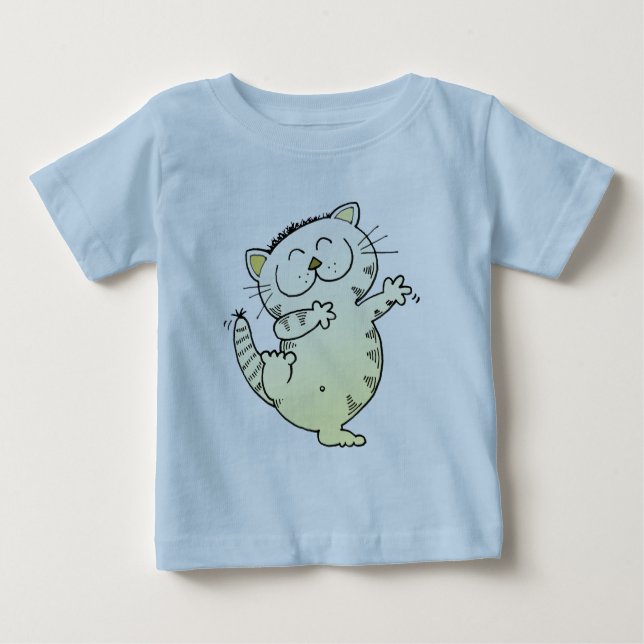 T-shirt Pour Bébé Danse de chat de Kitty (Devant)