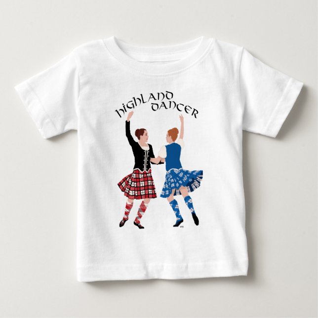 T-shirt Pour Bébé Danse de Highland écossaise Reel (Devant)