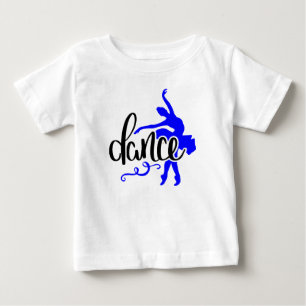 T-shirt Pour Bébé Danse noire / Danseuse de ballet Blue Pointe