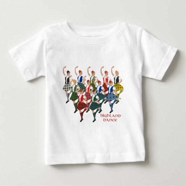 T-shirt Pour Bébé Danseurs des Highlands écossais (Devant)