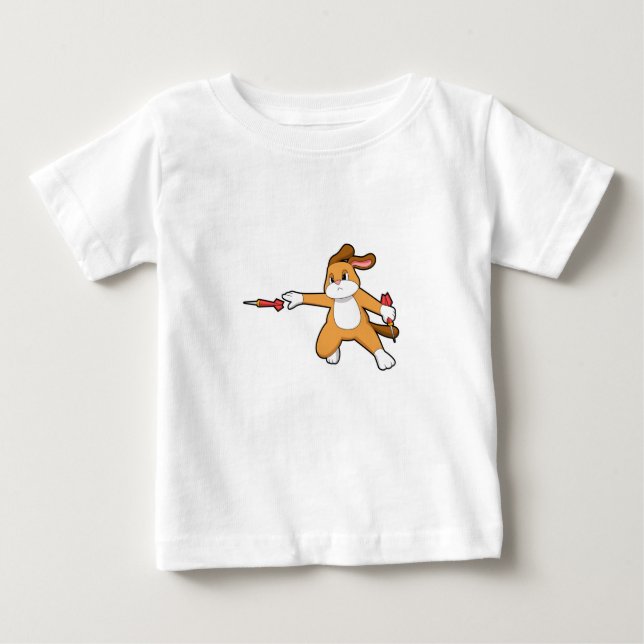 T-shirt Pour Bébé Darts dog (Devant)